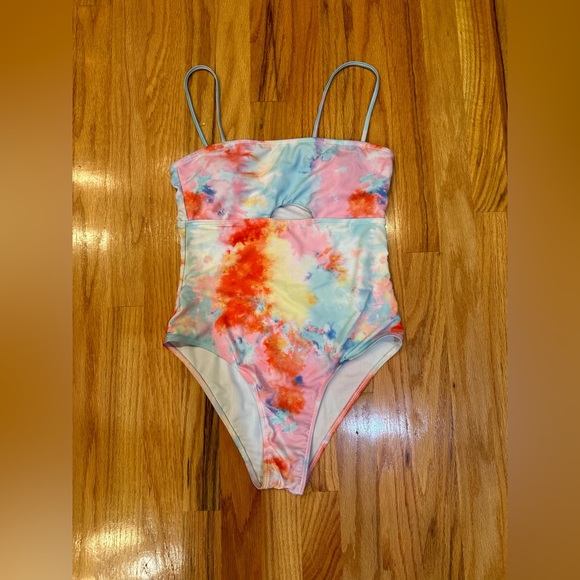 💜 5 for $25 or 3 for $18 Shein water color one piece swimsuit - Picture 1 of 6